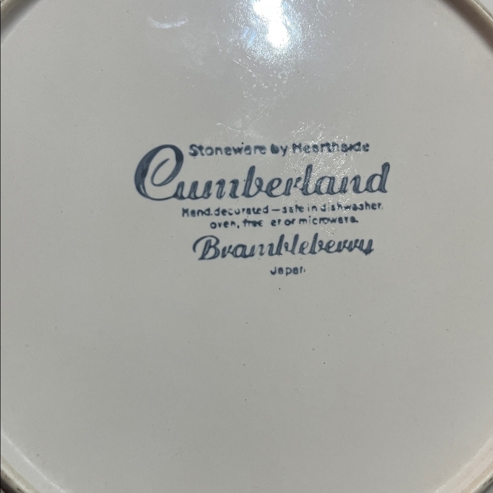 Hearthside Cumberland Brambleberry Dinner Plates 10 5/8" Set of 3 Stoneware Vtg - Picture 3 of 3